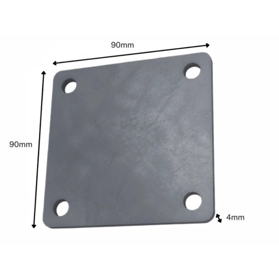 Blacha montażowa 90x90x4mm (surowa)
